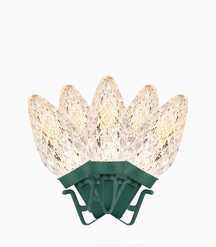 LED Faceted C9 Christmas Lights