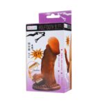 13,3 cm Ultra Realistik Titreşimli Kahverengi Dildo Penis Kılıfı