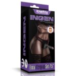 20 cm Belden Bağlamalı İçi Dolu Zenci Strapon Dildo
