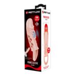 2,5 cm Dolgu Uzatmalı Titreşimli Penis Kılıfı Prezervatif Vibratör