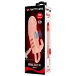 2,5 cm Dolgu Uzatmalı Titreşimli Penis Kılıfı Prezervatif Vibratör