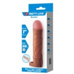 2,5 cm Dolgulu Premium Melez Rengi Silikon Penis Kılıfı - Bunion