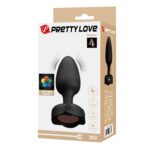 4.5 cm 10 Farklı Titreşimli 5 Led Işıklı Silikon Anal Plug