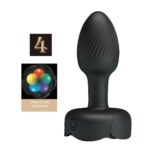 4.5 cm 10 Farklı Titreşimli 5 Led Işıklı Silikon Anal Plug - Görsel 2