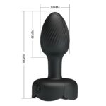 4.5 cm 10 Farklı Titreşimli 5 Led Işıklı Silikon Anal Plug - Görsel 3