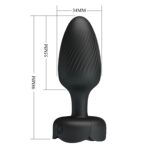 5.5 cm 10 Farklı Titreşimli 5 Led Işıklı Silikon Anal Plug - Görsel 3