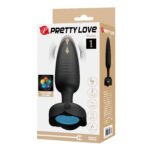8 cm 10 Farklı Titreşimli İleri Geri Hareketli 5 Led Işıklı Silikon Anal Plug