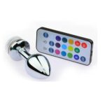 9 cm Uzaktan Kumandalı Led Işıklı Küçük Boy Çelik Anal Plug