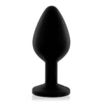 9.4 cm Siyah Parçalı Mücevherli Anal Plug