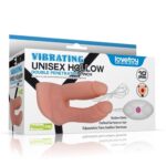 Belden Bağlamalı Titreşimli 12,5 cm İçi Boş İkili Çatal Strapon Penis