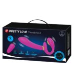 Uzaktan Kumandalı Elektro Şoklu Çift Taraflı Strapon Teknolojik G-Spot Vajinal Vibratör